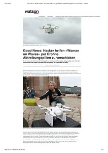 Good News_ Hacker helfen «Woman on Waves» per Drohne Abtreibungspillen zu 
