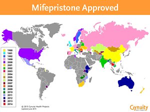 mifepristone map