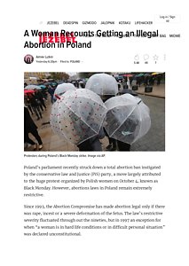Women recounts getting an abortion in Poland