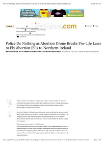 Police Do Nothing as Abortion Drone Breaks Pro-Life Laws to Fly Abortion Pills to Northern Ireland | LifeNews.com.pdf