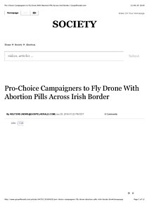 Pro-Choice Campaigners to Fly Drone With Abortion Pills Across Irish Border | Gospelherald.com.pdf