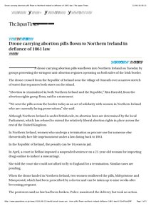 Drone carrying abortion pills flown to Northern Ireland in defiance of 1861 law | The Japan Times.pdf