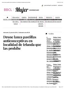 Drone lanza pastillas anticonceptivas en localidad de Irlanda que las prohibe.pdf