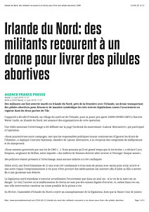 Irlande du Nord: des militants recourent à un drone pour livrer des pilules abortives | JDM.pdf