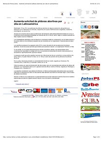Noticias de Prensa Latina - Aumenta solicitud de píldoras abortivas por zika en Latinoamérica.pdf