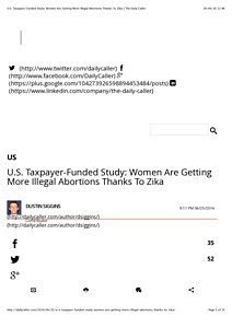 U.S. Taxpayer-Funded Study: Women Are Getting More Illegal Abortions Thanks To Zika | The Daily Caller.pdf