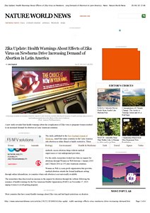 Zika Update: Health Warnings About Effects of Zika Virus on Newborns Drive Increasing Demand of Abortion in Latin America : News : Nature World News.pdf