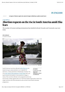 Zika virus: Abortion requests on the rise in South America amid Zika fears | In English | EL PAÍS.pdf