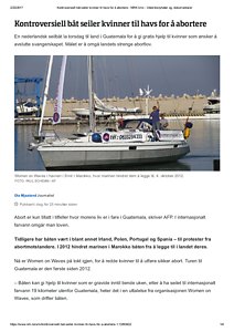 Kontroversiell båt seiler kvinner til havs for å abortere - NRK Urix - Utenriksnyheter og -dokumentarer.pdf