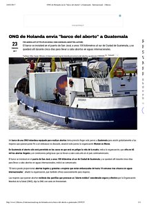 ONG de Holanda envía "barco del aborto" a Guatemala - 24 Horas