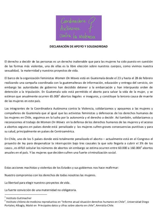 Coordinadora Autónoma Contra la Violencia (Chile) 1