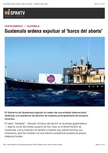 Guatemala ordena expulsar al ‘barco del aborto’ - HispanTV, Nexo Latino.pdf