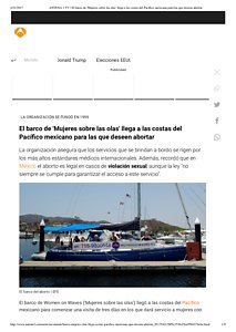 ANTENA 3 TV _ El barco de 'Mujeres sobre las olas' llega a las costas del Pacífico mexicano para las que deseen abortar.pdf
