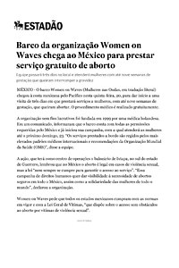 Barco da organização Women on Waves chega ao México para prestar serviço gratuito de aborto - Internacional - Estadão.pdf