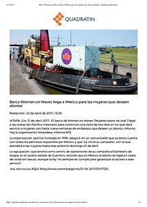 quadratin Barco Women on Waves llega a México para las mujeres que deseen abortar - Quadratin Querétaro.pdf