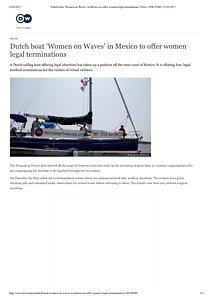 DW News, Dutch boat ′Women on Waves′ in Mexico to offer women legal terminations _ News _ DW.COM _ 23.04.pdf