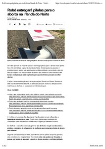       Últimas     Ciência e Saúde     Economia     Inter     Jornais     Política     Eleições 2018     UOL Confere     Tecnologia     Loterias     + Canais  Robô entregará pílulas para o aborto na Irlanda do Norte