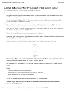 Women defy authorities by taking abortion pills in Belfast.pdf