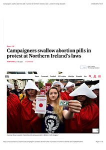 Campaigners swallow abortion pills in protest at Northern Ireland's laws | London Evening Standard.pdf