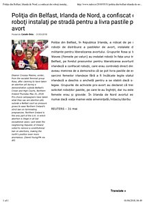 Poliţia din Belfast, Irlanda de Nord, a confiscat doi roboţi instalaţi pe stradă pentru a livra pastile pentru avort | Agenția de presă Rador.pdf