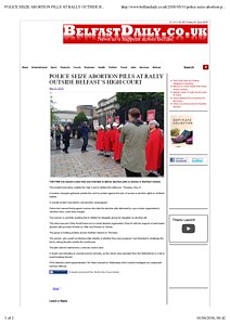 POLICE SEIZE ABORTION PILLS AT RALLY OUTSIDE BELFAST’S HIGH COURT | Belfast Daily.pdf