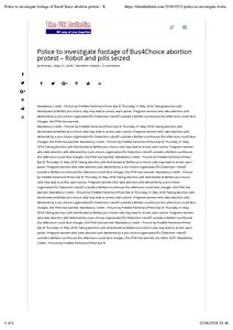 Police to investigate footage of Bus4Choice abortion protest – Robot and pills seized | The UK Bulletin.pdf