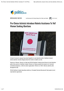 Pro-Choice Activists Introduce Robotic Assistance To 'Aid' Women Seeking Abortions | PoliticsNote.pdf