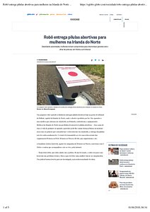 Robô entrega pílulas abortivas para mulheres na Irlanda do Norte - Jornal O Globo.pdf