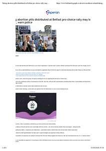 Taking abortion pills distributed at Belfast pro-choice rally may lead to arrest, warn police - BelfastTelegraph.co.uk.pdf