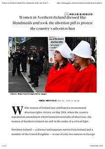 Women in Northern Ireland Wore Handmaid's Robes and Took Abortion Pills to Protest Abortion Ban - HelloGiggles.pdf