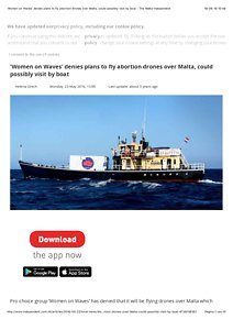 The Malta Independent - 'Women on Waves' denies plans to fly abortion drones over Malta, could possibly visit by boat .pdf
