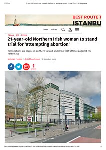 21-year-old Northern Irish woman to stand trial for 'attempting abortion' _ Crime _ News _ The Independent 2016.pdf