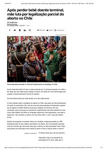 Após perder bebê doente terminal, mãe luta por legalização parcial do aborto no Chile - The New York Times - UOL Notícias.pdf