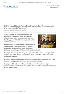 Bill to repeal Eighth Amendment launched as Coppinger says free vote issue is _ludicrous_2016 .pdf