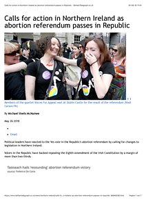 Calls for action in Northern Ireland as abortion referendum passes in Republic - BelfastTelegraph.co.uk.pdf