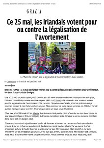 Ce 25 mai, les Irlandais votent pour ou contre la légalisation de l'avortement - Grazia.pdf
