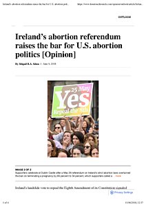 Ireland’s abortion referendum raises the bar for U.S. abortion politics [Opinion] - Houston Chronicle.pdf
