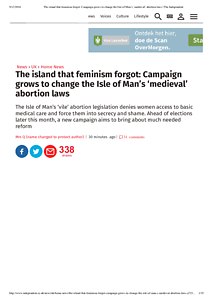 The island that feminism forgot_ Campaign grows to change the Isle of Man’s ‘medieval’ abortion laws _ The Independent 2016 .pdf