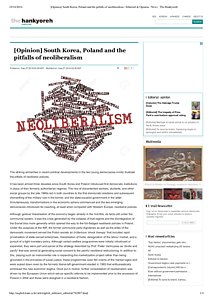 [Opinion] South Korea, Poland and the pitfalls of neoliberalism _ Editorial & Opinion _ News _ The Hankyoreh 2016.pdf