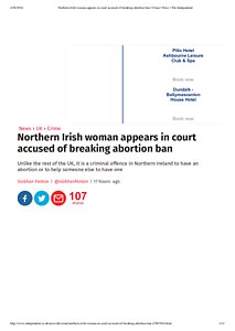 Northern Irish woman appears in court accused of breaking abortion ban _ Crime _ News _ The Independent.pdf