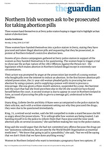 Northern Irish women ask to be prosecuted for taking abortion pills _ World news _ The Guardian.pdf
