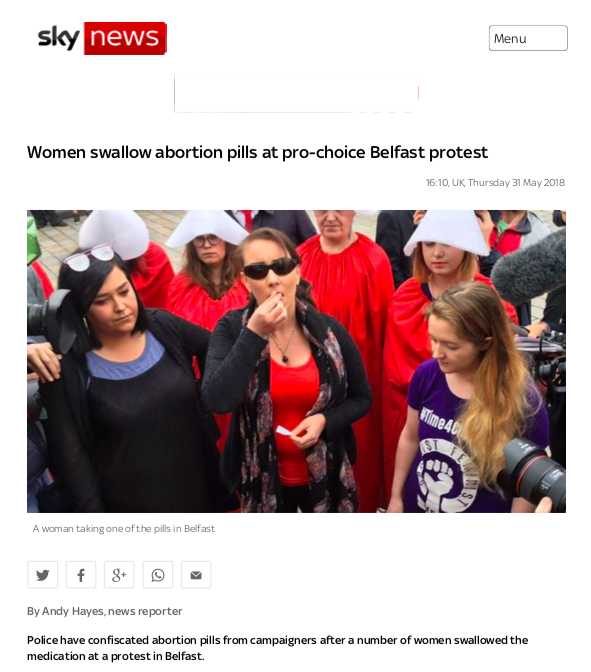 Abortion Pill Protest Northern Ireland