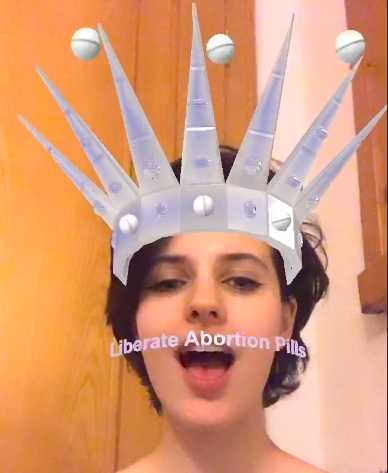 liberate abortion pills face-filter