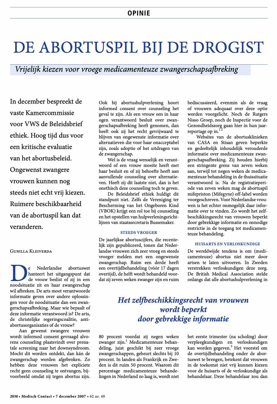 abortuspil bij de drogist