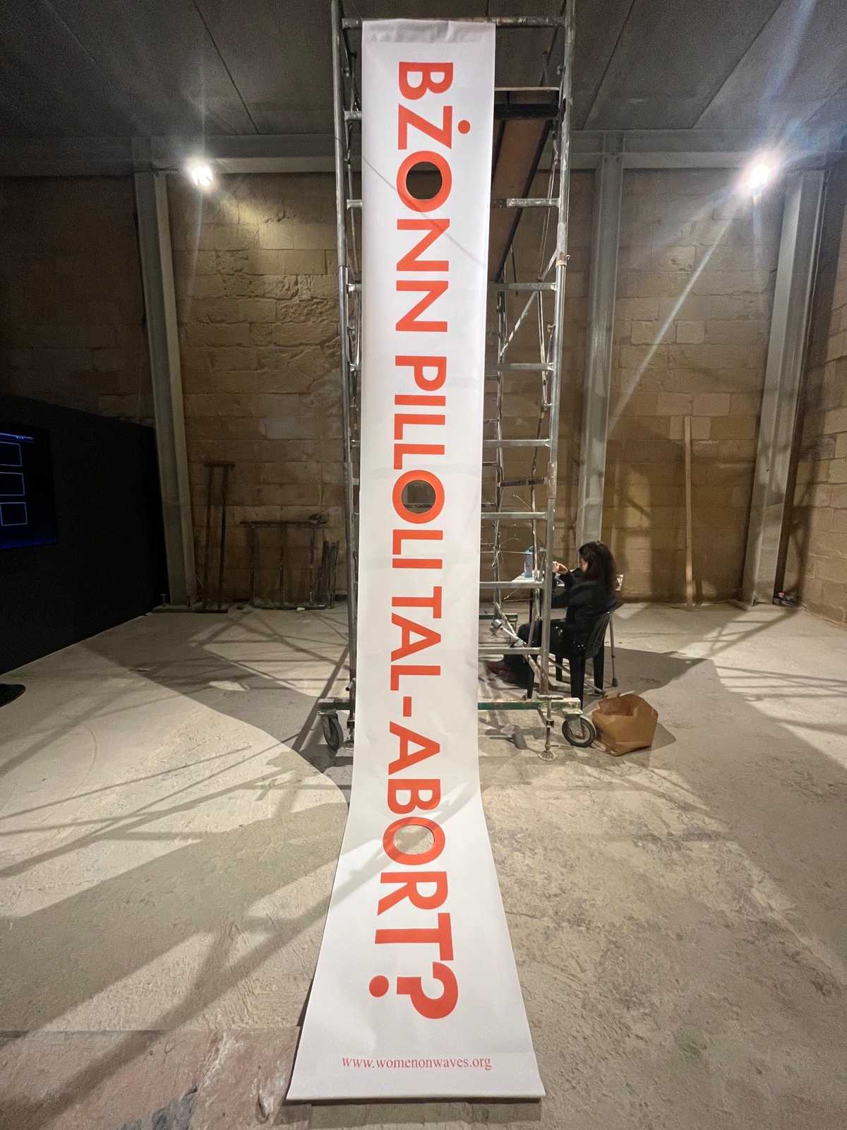 Abortion pill banner Maltese first version